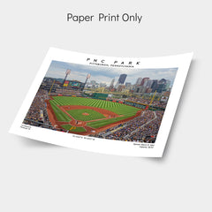 PNC Park poster print, Pittsburgh Pirates, MLB baseball wall art for fans, sports fans gift