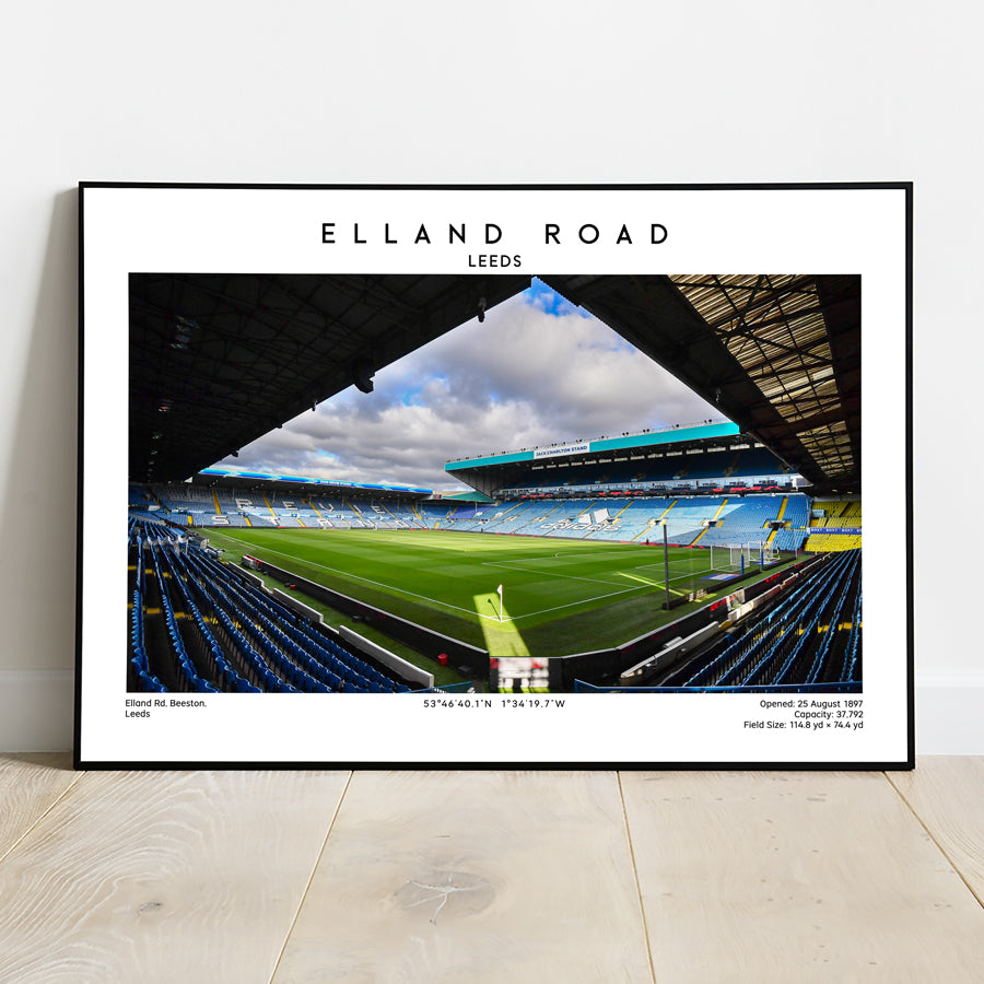 Elland Road Stadium Poster Print - Football Stadium Wall Art