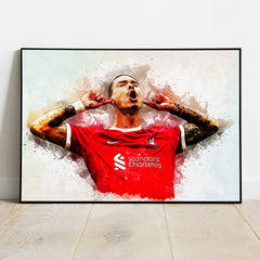 Darwin Nunez Art Poster - Liverpool Players Wall Decor