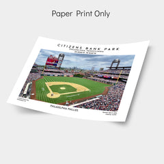 Citizens Bank Park print, Philadelphia Phillies baseball stadium wall art, MLB poster