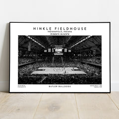 Hinkle Fieldhouse basketball poster print, Butler Bulldogs wall art, NCAA stadium decor