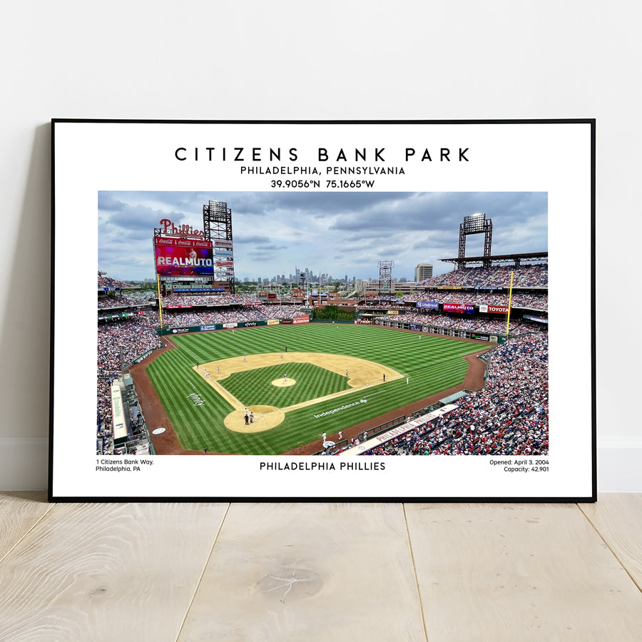 Citizens Bank Park poster print, Philadelphia Phillies baseball stadium wall art, MLB decor