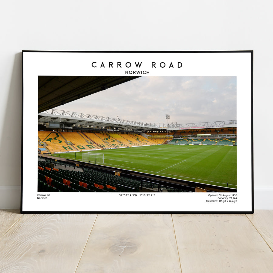 Carrow Road Stadium Wall Art Poster Print