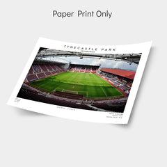 Tynecastle Park football poster, soccer wall art, Scottish football stadium decor