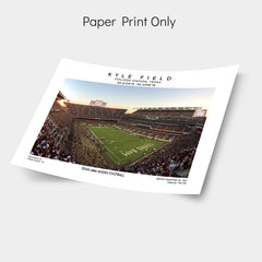 Kyle Field poster print, Texas A&M Aggies football stadium wall art, NCAA fans gift