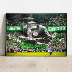 Celtic football print, Scottish football fans gift poster