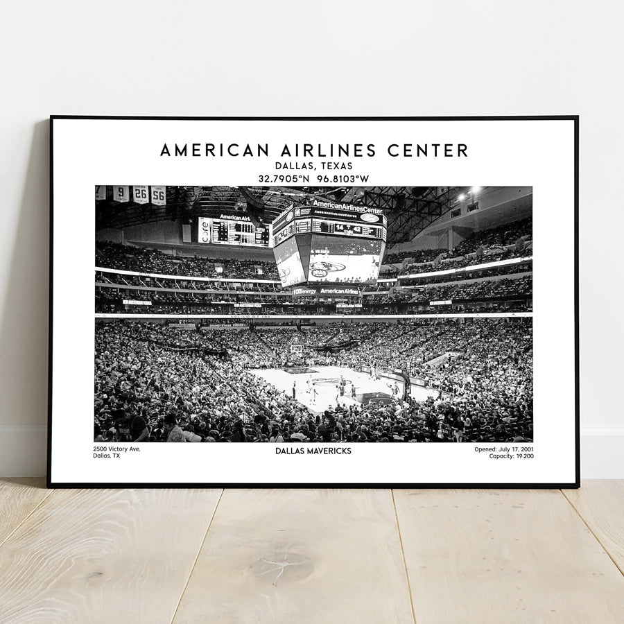 American Airlines Centre print, Dallas Mavericks basketball stadium wall art, NBA poster, birthday gift