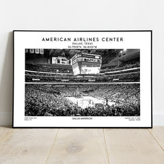 American Airlines Centre print, Dallas Mavericks basketball stadium wall art, NBA poster, birthday gift