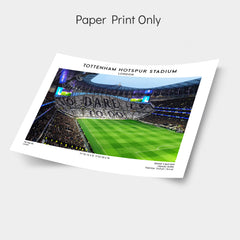 Tottenham Hotspur stadium football poster, stylish wall print for Spurs fans