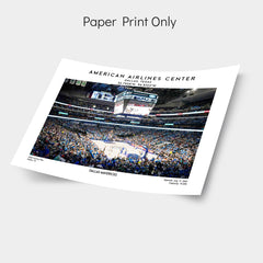 American Airlines Centre poster print, Dallas Mavericks basketball stadium wall art, NBA decor