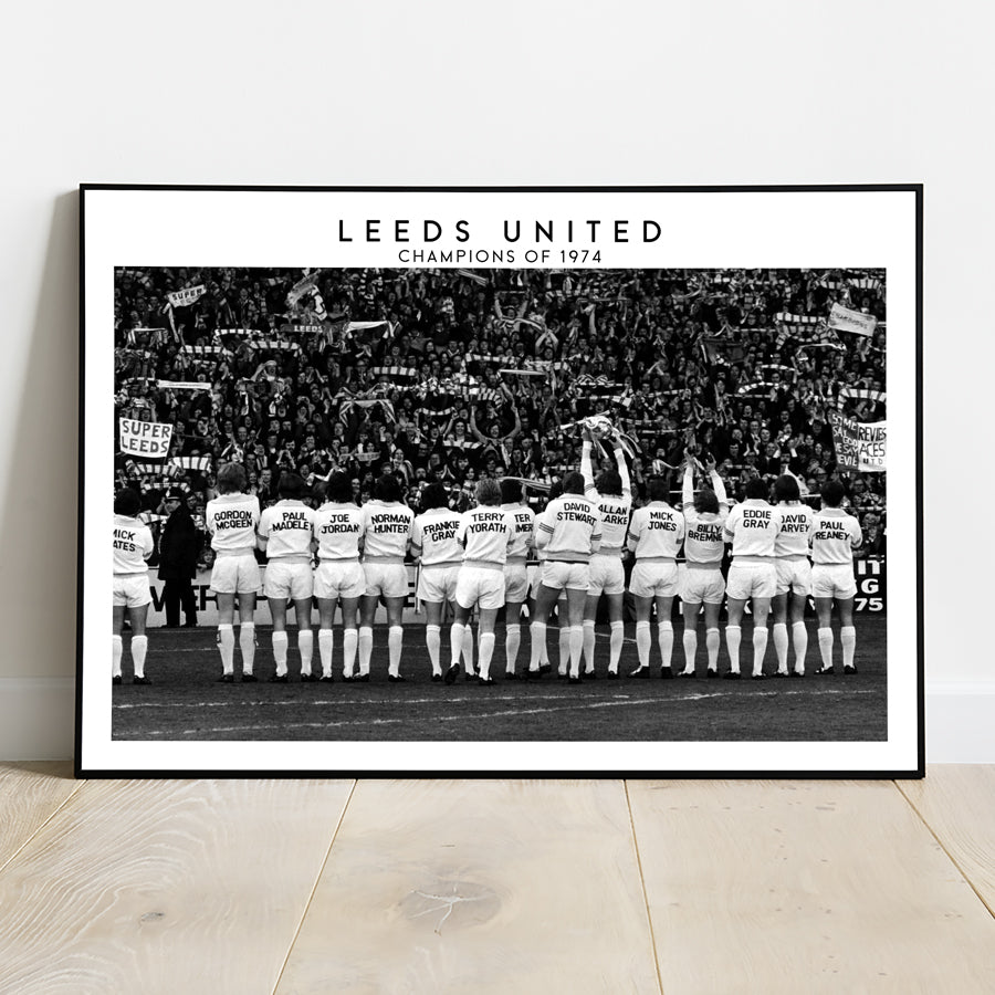 Leeds United's Glorious 1974 Championship Football Wall Art