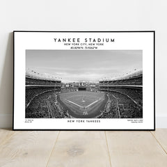 Yankee Stadium baseball print, New York Yankees wall art, MLB stadium poster