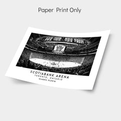 Scotiabank Arena Stadium Print, Toronto Maple Leafs Hockey Poster, Black& White decor