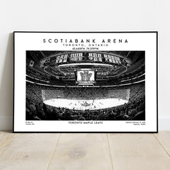 Scotiabank Arena print, Toronto Maple Leafs, NHL stadium artwork, ice hockey poster