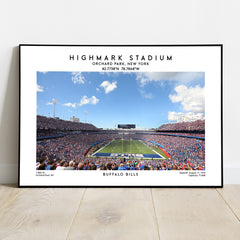 Highmark Stadium Buffalo Bills football stadium poster print, NFL decor