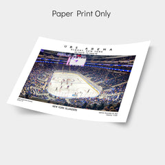 UBS Arena hockey poster, New York Islanders print, NHL stadium wall art