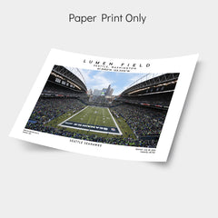 Lumen Field football poster, Seattle Seahawks wall art, NFL stadium decor