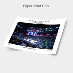 Target Center poster, Minnesota Timberwolves basketball stadium wall art, NBA print