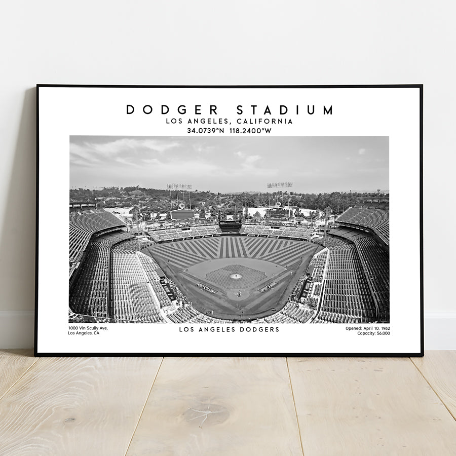 Los Angeles Dodgers MLB Baseball Action at Dodger Stadium Poster Print