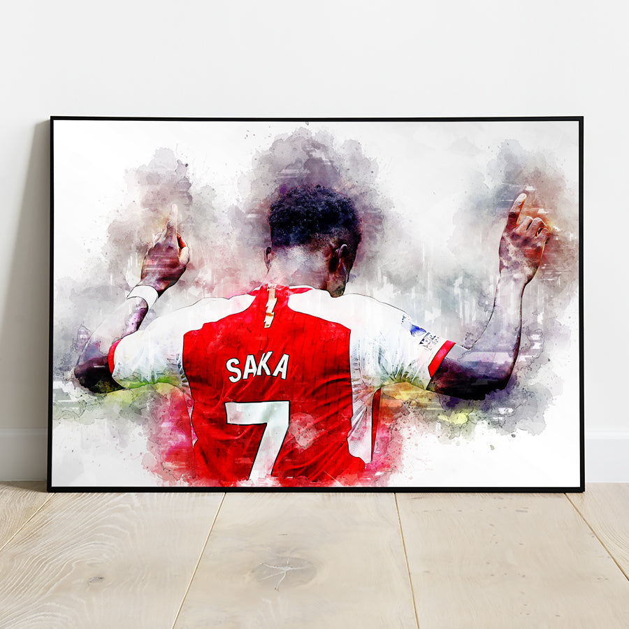 Bukayo Saka poster, Arsenal and England star print