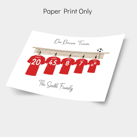 Personalized Liverpool football shirt print for family gifts