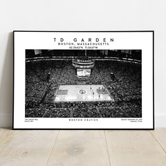 TD Garden basketball poster, Boston Celtics wall art, NBA stadium decor