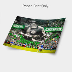 Celtic football poster print, Scottish football fans gift, spots wall art