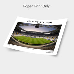 Allianz Stadium artwork, Juventus football stadium print, Seria A poster