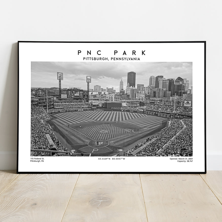 PNC Park print, Pittsburgh Pirates, MLB baseball wall art for fans, birthday gift