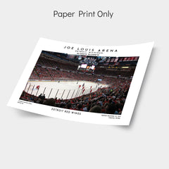 Joe Louis Arena print, Detroit Red Wings stadium, NHL hockey stadium poster