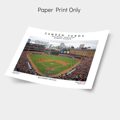 Oriole Park: Baltimore Orioles MLB Baseball Scenic Poster for Fans