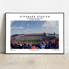 Highmark Stadium print, Buffalo Bills NFL wall art, football stadium poster, birthday gift