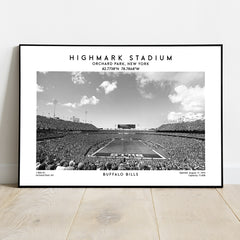 Highmark Stadium Buffalo Bills football stadium poster print, NFL decor, birthday gift