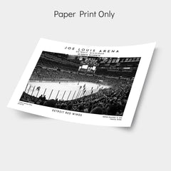 Joe Louis Arena print, Detroit Red Wings stadium, NHL hockey stadium poster, birthday gift