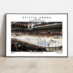 Utilita Arena poster, Sheffield Steelers hockey stadium wall art print, EIHL decor, fans gift