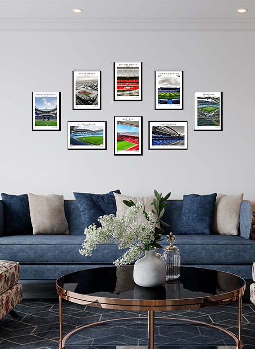 football stadium poster prints, sports wall art decor