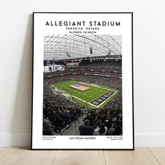 Allegiant Stadium Poster  - Las Vegas Raiders print