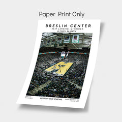 Michigan State Basketball Art - Breslin Center Stadium Poster Print